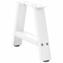 Patas de mesa de centro forma A 2uds acero blanco 30x(30-31) cm