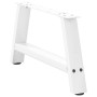 Patas de mesa de centro forma A 2uds acero blanco 60x(30-31) cm