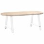 Patas de mesa de centro forma A 2uds acero blanco 60x(42-43) cm