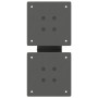 Patas de mesa centro forma X 2uds acero antracita 30x(30-31) cm