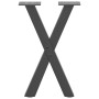 Patas para mesa de centro en forma de X 2 uds antracita acero
