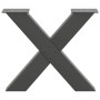 Patas para mesa de centro en forma de X 2 uds antracita acero