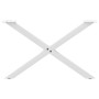 Patas de mesa de centro forma X 2uds acero blanco 70x(42-43) cm