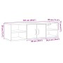 Armario de pared madera contrachapada envejecida 102x30x29 cm