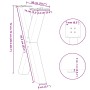 Patas para mesa comedor forma X 2uds antracita 50x(72-73) cm