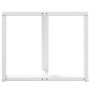 Patas de mesa de comedor en forma de T 2 uds acero blanco