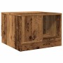 Mesa de centro madera de ingeniería envejecida 50x50x36 cm