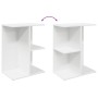 Mesitas de noche 2 uds madera de ingeniería blanco 46,5x29x61cm