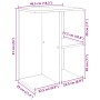Mesitas de noche 2 uds madera de ingeniería blanco 46,5x29x61cm