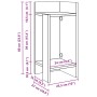Mesas auxiliares 2 uds con estante marrón roble 25,5x27x60 cm
