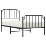 Estructura cama sin colchón con estribo metal negro 90x200 cm
