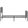 Estructura cama sin colchón con estribo metal negro 90x200 cm