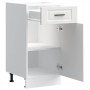 Mueble bajo de cocina Porto madera contrachapada blanca