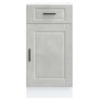 Mueble bajo de cocina porto gris cemento madera reconstituida