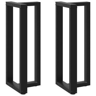 Patas de mesa bar forma T 2 uds acero negro 40x35x(101-102) cm