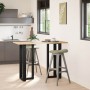 Patas de mesa bar forma T 2 uds acero negro 40x35x(101-102) cm