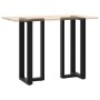 Patas de mesa bar forma T 2 uds acero negro 40x35x(101-102) cm