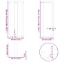 Patas de mesa bar forma T 2 uds acero negro 40x35x(101-102) cm