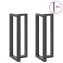 Patas mesa bar forma T 2 uds acero antracita 40x35x(101-102)cm