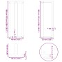 Patas mesa bar forma T 2 uds acero antracita 40x35x(101-102)cm