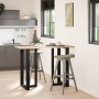 Patas de mesa bar forma T 2 uds acero negro 60x35x(101-102) cm