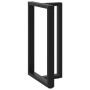 Patas de mesa bar forma T 2 uds acero negro 60x35x(101-102) cm