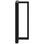 Patas de mesa bar forma T 2 uds acero negro 60x35x(101-102) cm