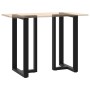 Patas de mesa bar forma T 2 uds acero negro 60x35x(101-102) cm