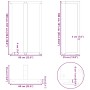 Patas de mesa bar forma T 2 uds acero negro 60x35x(101-102) cm