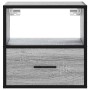 Mesita de noche de pared gris sonoma 40x31x39,5 cm