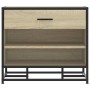 Banco zapatero madera de ingeniería roble sonoma 60x40x53,5 cm