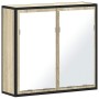 Armario con espejo de baño madera roble sonoma 65x20x60 cm