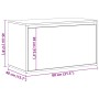 Banco de pasillo de aglomerado roble artesanal 80x40x45 cm