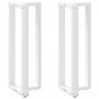 Patas de mesa bar forma T 2 uds acero blanco 50x35x(111-112) cm