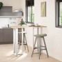 Patas de mesa bar forma T 2 uds acero blanco 50x35x(111-112) cm