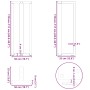 Patas de mesa bar forma T 2 uds acero blanco 50x35x(111-112) cm