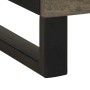 Mesilla de noche negra 50x33x62 cm madera maciza mango
