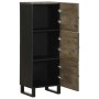 Aparador alto madera maciza de mango negro 40x33x110 cm