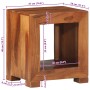 Mesa auxiliar madera maciza acacia 37x29x40 cm