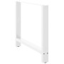 Patas de mesa de centro acero blanco 2 uds 100x(72-73) cm