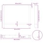 Patas de mesa de centro acero blanco 2 uds 100x(72-73) cm