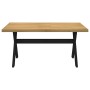 Mesa comedor NOAIN patas forma X madera maciza pino 160x90x75cm