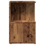 Mesitas noche 2uds madera contrachapada madera vieja 35x35x55cm