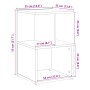 Mesitas de noche 2 uds madera roble artisan 35x35x55 cm