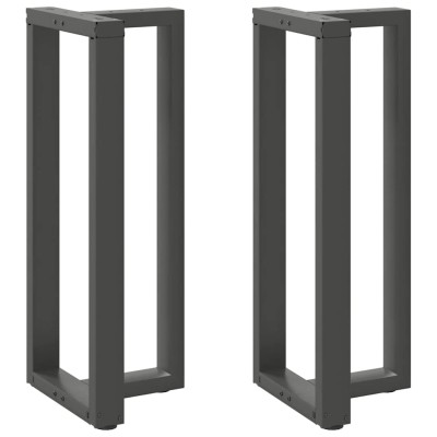 Patas mesa bar forma T 2 uds acero antracita 50x35x(101-102)cm