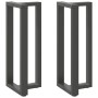Patas mesa bar forma T 2 uds acero antracita 50x35x(101-102)cm