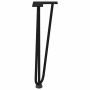Patas de mesa tipo horquilla 4 uds acero macizo negro 42 cm