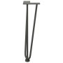 Patas de mesa tipo horquilla 4 uds acero macizo antracita 42 cm