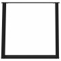 Patas para mesa comedor forma U 2uds acero negro 70x(72-73)cm