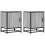 Mesitas noche 2 uds madera ingeniería gris sonoma 40x31x50 cm